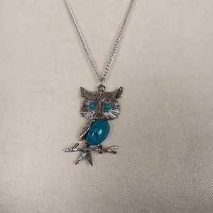 Vintage 70s Jelly Belly Owl Pendant